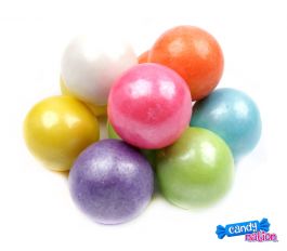 Shimmer White Gumballs 1 inch - Gumballs - Candy Store
