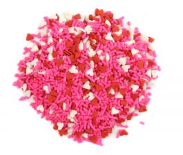 Valentine Hearts and Sprinkle Mix - Valentines Candy Store