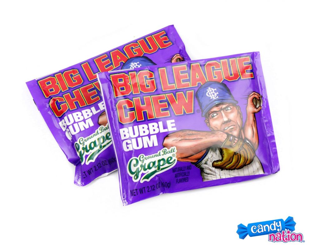 Big League Chew Ground Ball Grape - Old Fashioned Candy - Candy