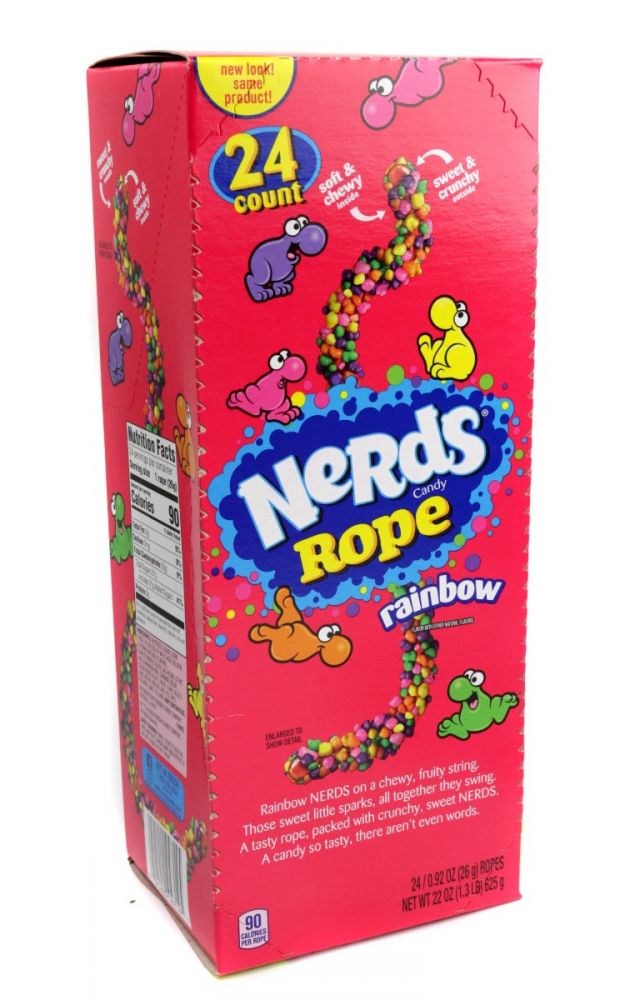 A box of Rainbow Nerds candy, currently sold by Nestlé under their