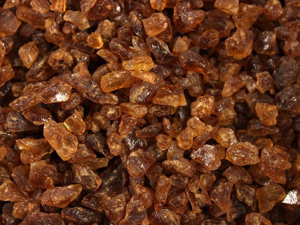 Amber rock candy crystals