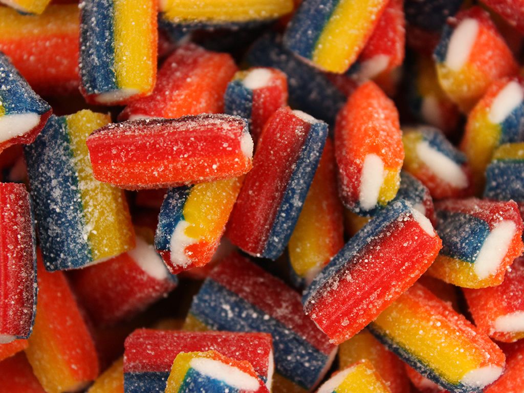 Buy Sour Rainbow Licorice Bites in Bulk at Wholesale Prices Online