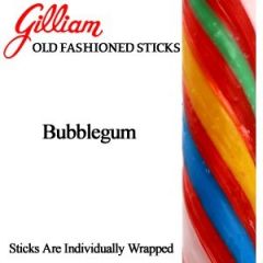 Gilliam Stick Candy Old Fashioned Bubble Gum 80 Sticks 