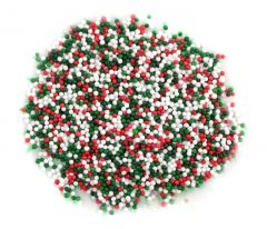 Christmas Nonpareil Sprinkles Red, Green & White