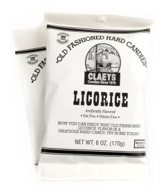 Claey's Hard Candy Drops Black Licorice 12 Pack 