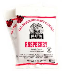 Claeys Hard Candy Drops Raspberry 12 Pack