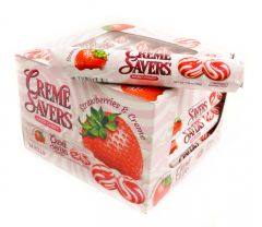 Creme Savers Strawberry & Creme Hard Candy Rolls 24 Pack