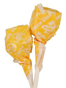 Yellow Dum Dum Lollipops - Cream Soda