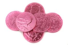 Pink Chocolate Coins