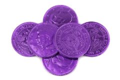 Purple Chocolate Coins