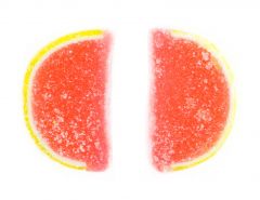 Pink Grapefruit Jelly Candy Slices Unwrapped