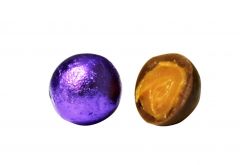 Caramel Filled Milk Chocolate Balls Purple Foil 