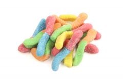 Mini Sour Neon Gummy Worms 5lb Bags 4 Count