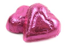 Pink Mini Chocolate Hearts