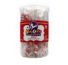 Mini Red Unicorn Lollipops - 24 Piece