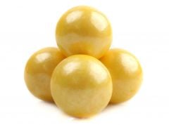 Pearl Yellow Gumballs 1 Inch - Banana