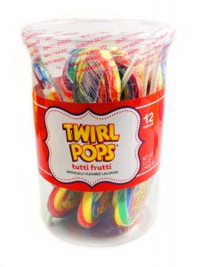Rainbow Twirl Lollipops Jar 1oz 12 Piece