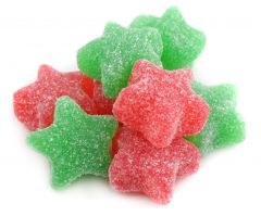 Red and Green Sour Jelly Stars