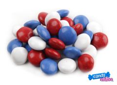 Red White and Blue Milk Chocolate Gems  