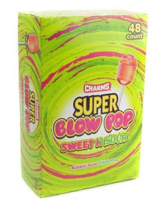 Super Blow Pops Sweet & Sour 48 Piece 