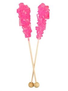 Cherry Little Rock Candy Sticks - Wrapped 36 Piece