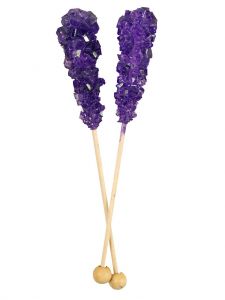Grape Little Rock Candy Sticks - Wrapped 36 Piece