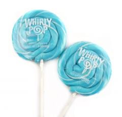Whirly Pop Light Blue & White Lollipops 1.5 Ounce 12 Piece
