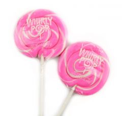 Whirly Pop Light Pink & White Lollipops 1.5 Ounce 12 Piece