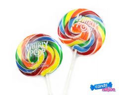 Whirly Pop Rainbow Lollipops 3 Inch 1.5oz 12 Piece