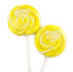 Whirly Pop Yellow & White Lollipops 1.5 Ounce 12 Piece