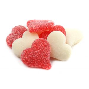 Gummy Sanded Valentine Hearts