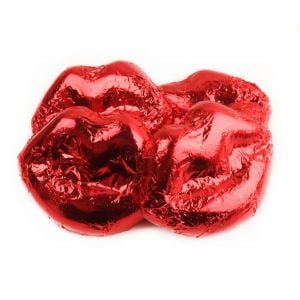 Miniature Chocolate Foil Red Lips