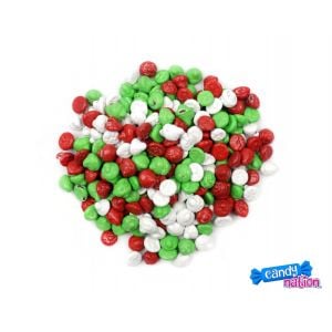Red White and Green Candy Coated Chocolate Chips